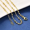 2.5MM Brass Flat Round Twisted Chain Necklaces NJEW-M108-26G-4