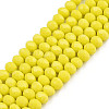 Opaque Solid Color Glass Beads Strands EGLA-A034-P6mm-D26-1
