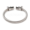 Viking 304 Stainless Steel Open Cuff Bangles for Men BJEW-U001-06B-AS-3