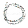 Transparent Electroplate Glass Beads Strands GLAA-T032-T4mm-C05-2