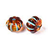 Painted Transparent Acrylic Beads OACR-T029-03D-2