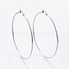 Tarnish Resistant 304 Stainless Steel Big Hoop Earrings X-EJEW-F105-01P-1