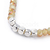 Electroplate Glass Beads  Stretch Bracelets BJEW-JB04404-3