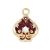 Rack Plating Alloy Enamel Pendants PALLOY-P309-06G-04-1