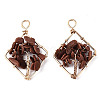 Synthetic Goldstone Pendants G-T131-96B-05-2