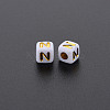 Opaque White Acrylic Beads MACR-Q242-010N-2