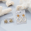  8Pcs 4 Styles Acrylic Earring Stud Display Cards CDIS-NB0001-40-4