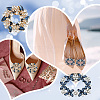 AHADERMAKER 4Pcs 2 Styles Flower Brass Rhinestone Shoe Decorations AJEW-GA0006-94B-6