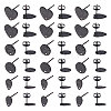 Unicraftale 36Pcs 6 Style 304 Stainless Steel Stud Earring Findings STAS-UN0045-19-1