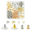 142Pcs 8 Style Brass & Silicone Earring Nuts KK-YW0001-44-1