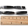 Natural Black Striped Agate/Banded Agate Beads Strands G-NH0001-J01-01-5