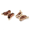 Brass Pave Faceted Glass Connector Charms FIND-Z020-03I-2