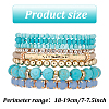 16Pcs 16 Style Crystal Rhinestone & Resin & Glass Seed Beaded Stretch Bracelets Set BJEW-AN0001-15-2