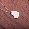 Stainless Steel Heart Pendant with Mirror Polished Surface and Engravable Design ST6391981-1