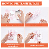 BENECREAT 4 Sheets 4 Colors PVC Clear Self-adhesive Transfer Film DIY-BC0004-65-4