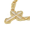 Rack Plating Brass Micro Pave Clear Cubic Zirconia Big Pendants KK-Z067-04G-2