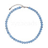 Round Synthetic Stone Beaded Necklaces for Women UZ5669-2-2