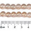 Frosted Transparent Glass Bead Strands GLAA-P065-8mm-05-3