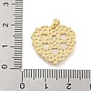 Rack Plating Brass Micro Pave Clear Cubic Zirconia Pendants KK-M291-19G-3