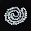 Electroplate Transparent Glass Beads Strands EGLA-Q136-01A-01-2