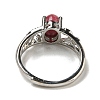 Oval Natural Rhodonite Adjustable Rings RJEW-Q818-01P-04B-4