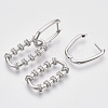 Brass Micro Pave Cubic Zirconia Huggie Hoop Earring EJEW-N011-09P-3