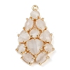 Brass Cat Eye Pendants KK-R224-16E-G-1