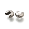 304 Stainless Steel Crimp Beads Covers X-STAS-P239-34P-05-2