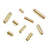 Brass Magnetic Slide Lock Clasps KK-TA0007-30G-2