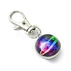 Galaxy Theme Luminous Glass Ball Pendant Decorations HJEW-JM02798-07-4