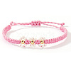 Glass Seed Beaded Braided Bead Beacelets BY5894-2-1