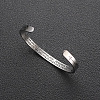 Tarnish Resistant Stainless Steel Cuff Bangle WU8630-3-1