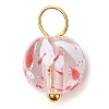 Baking Painted Glass Beads Charms PALLOY-JF03132-01-3