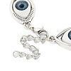 Retro Eye Alloy & Resin Link Bracelets for Women BJEW-G705-01AS-3