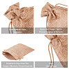 Burlap Packing Pouches Drawstring Bags ABAG-BC0001-08-9x7-4
