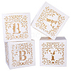 4Pcs Paper with PET Storage Boxes CON-WH0095-192-1