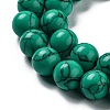 Synthetical Turquoise Gemstone Round Bead Strands TURQ-R035-8mm-02-4