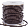 1 Roll Round Braided Cowhide Cords WL-SC0001-01B-1
