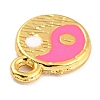 Golden Alloy Enamel Pendants KK-P197-17D-G-2