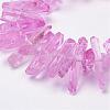 Natural Quartz Crystal Points Beads Strands G-K181-B03-3