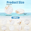 32Pcs Flat Round/Disc Natural Freshwater Shell Pendants SHEL-SC0001-98B-2