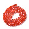 Baking Electroplate Glass Beads Strands DGLA-A039-J8mm-BM-3