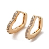 Brass Micro Pave Cubic Zirconia Hoop Earrings EJEW-C073-31KCG-1