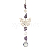 Butterfly Brass Pendant Decorations HJEW-TA00131-02-1