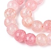 Baking Paint Crackle Glass Beads Strands GLAA-Q106-03A-22-3