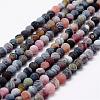 Frosted Natural Weathered Agate Beads Strands G-F367-6mm-07-1