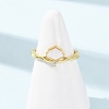 Brass Micro Pave Cubic Zirconia Cuff Rings for Women RJEW-K309-39A-G-2