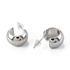 Brass Stud Earrings ZIRC-P088-05P-2