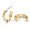 Brass Half Hoop Earrings EJEW-A056-22G-2