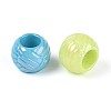 Pearlized UV Plating Opaque Acrylic European Beads SACR-T017-60M-2